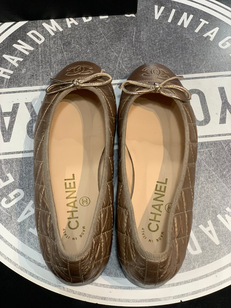 Ballerine in Pelle Chanel trapuntate 35,5