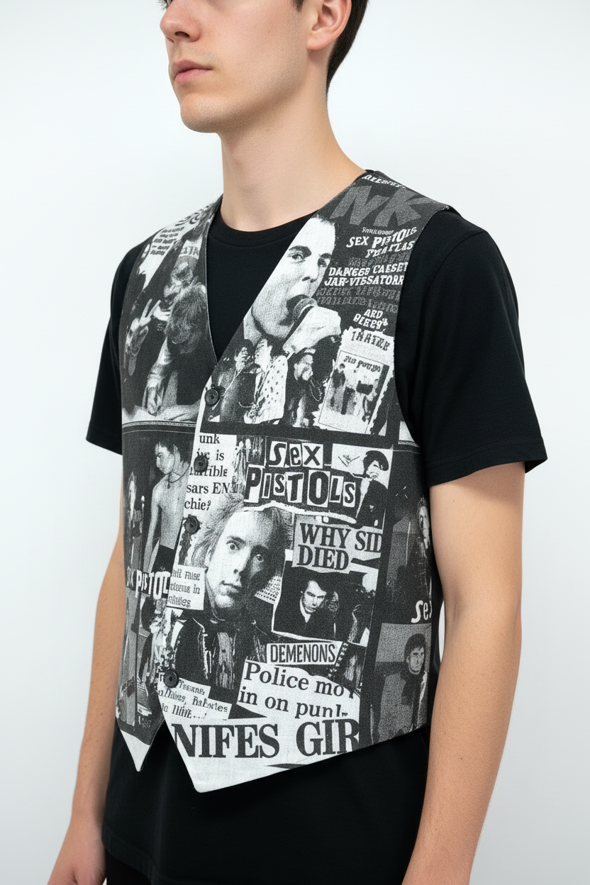 Gilet Uomo Sex Pistols 80’s TurboGadget concert tg. XL
