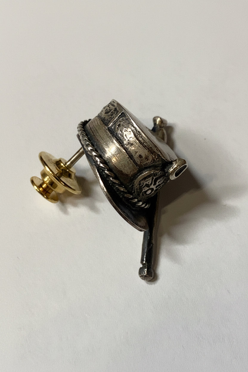 Spilla argento bavero militare