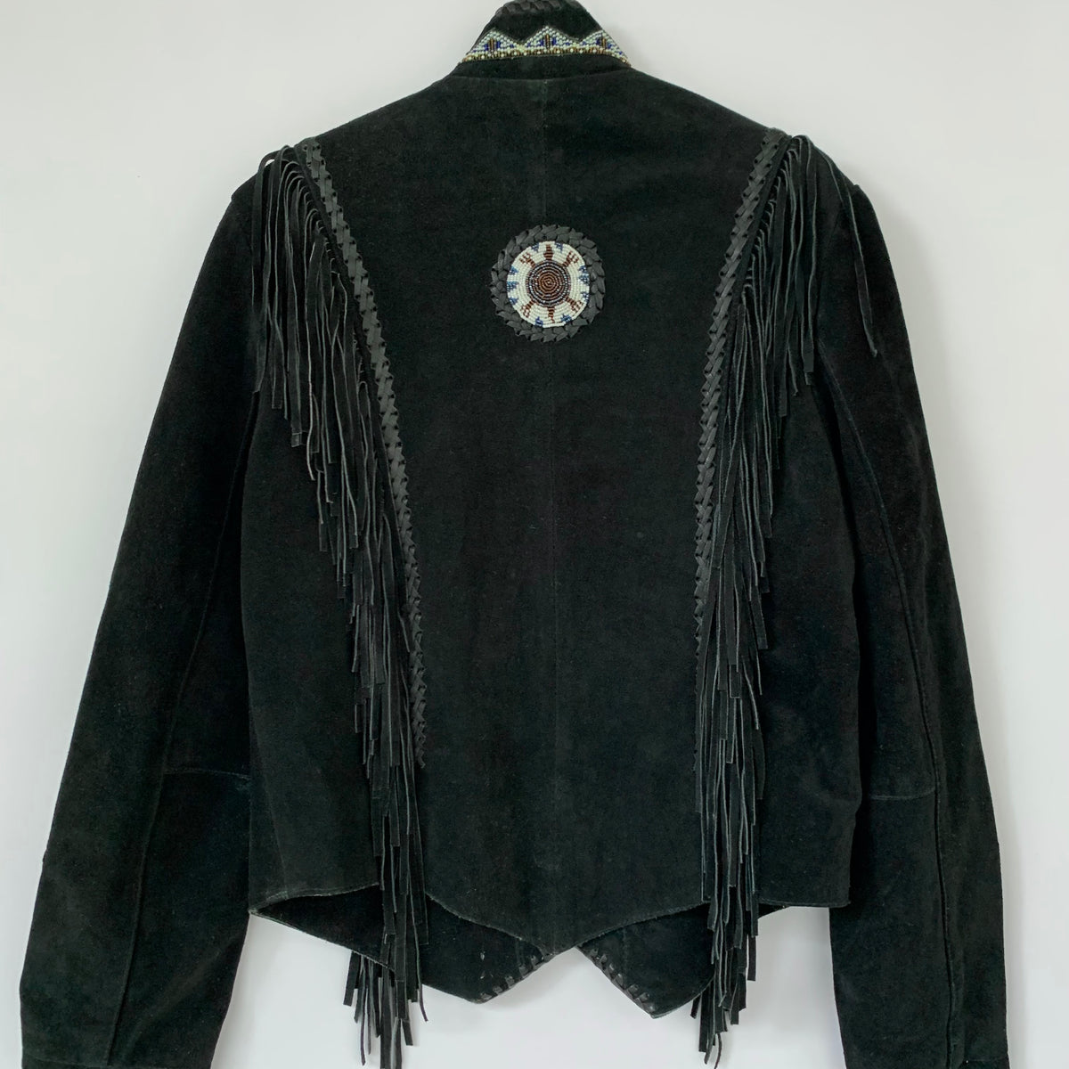 Giacca Western pelle scamosciata stile nativo americano TG. M