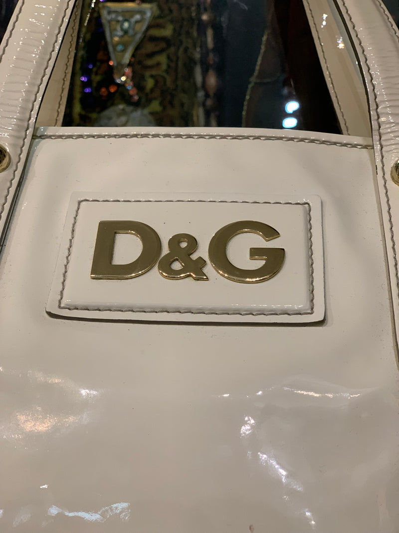 Borsa Dolce & Gabbana Estelle vernice bianca