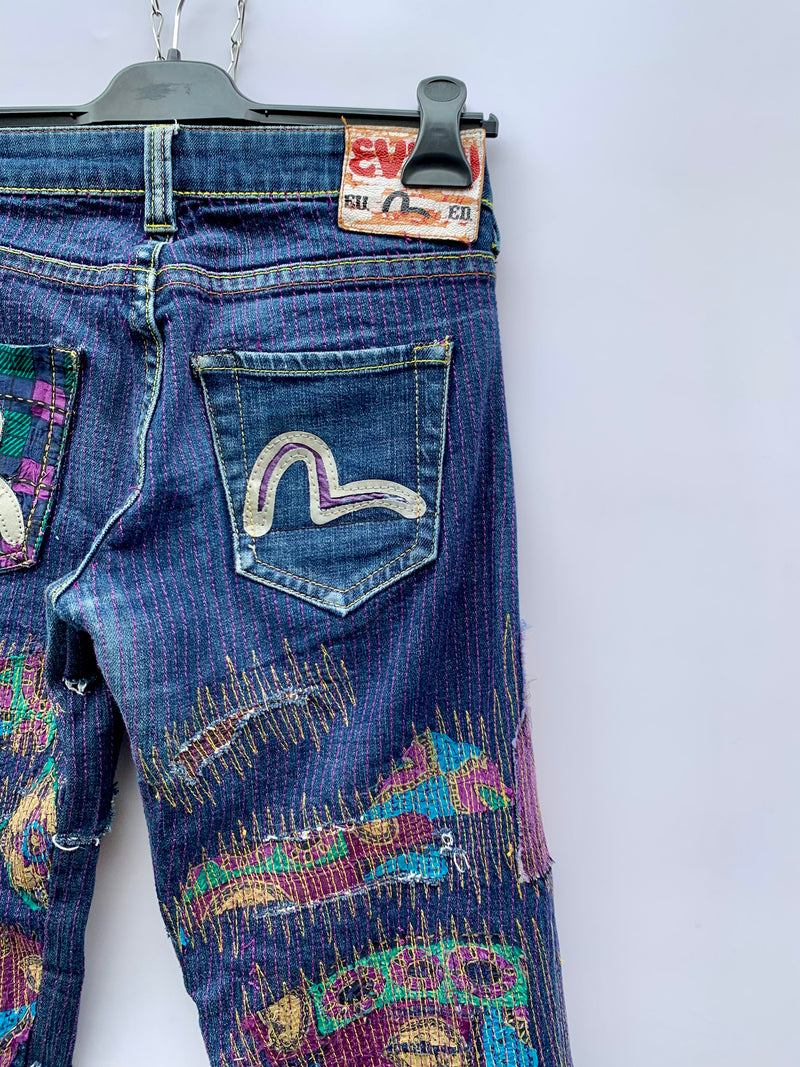 Jeans Evisu Japan Custom Sashiko Rework Tg.28