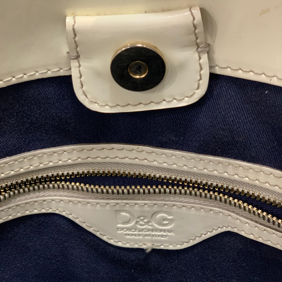 Borsa Dolce & Gabbana Estelle vernice bianca