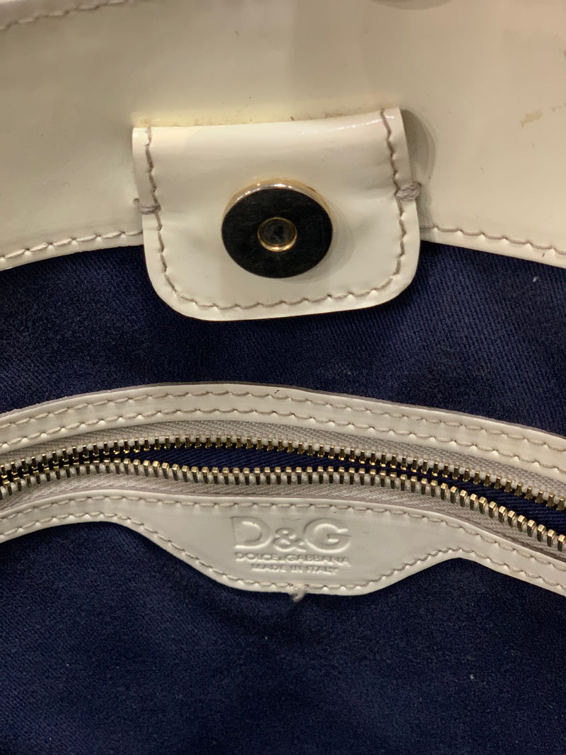 Borsa Dolce & Gabbana Estelle vernice bianca