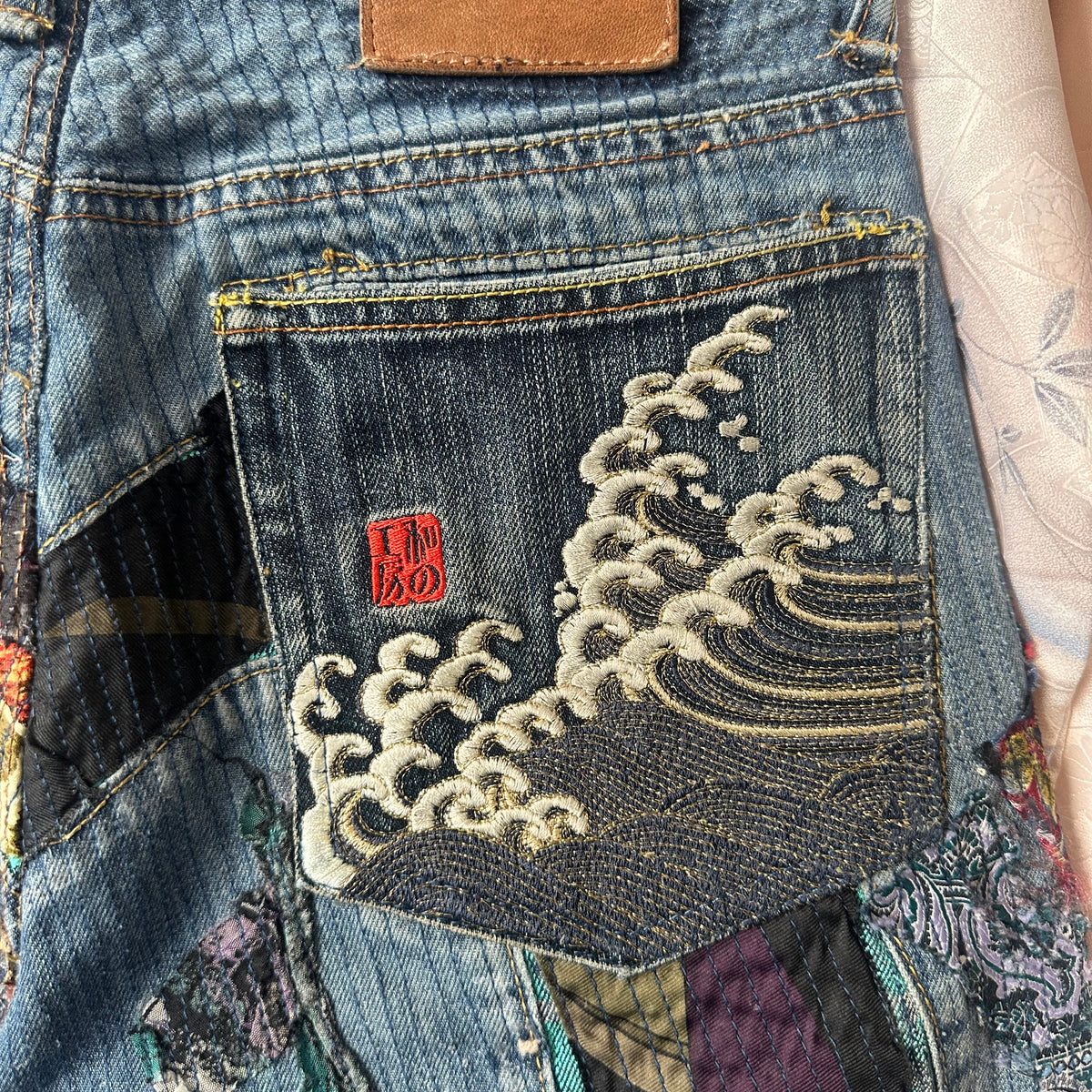 Jeans Evisu Rework Japan Embroidered Tg.32