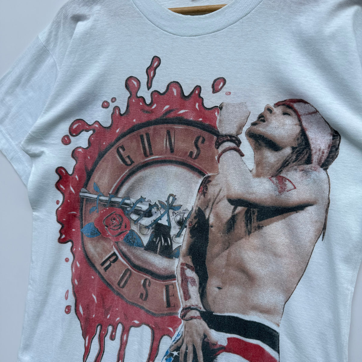 T-Shirt Vintage Guns N’ Roses 1992 Use Your Illusion World Tour single stitch tee