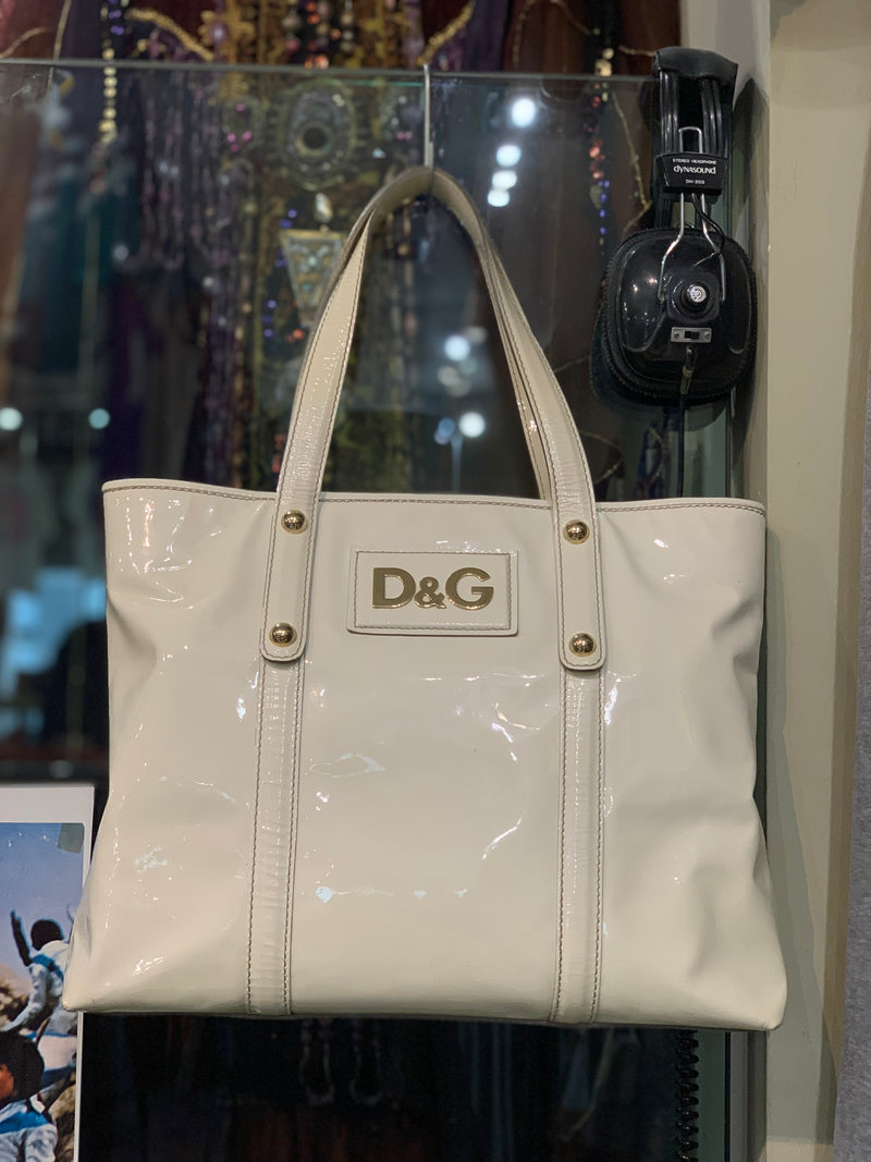 Borsa Dolce & Gabbana Estelle vernice bianca