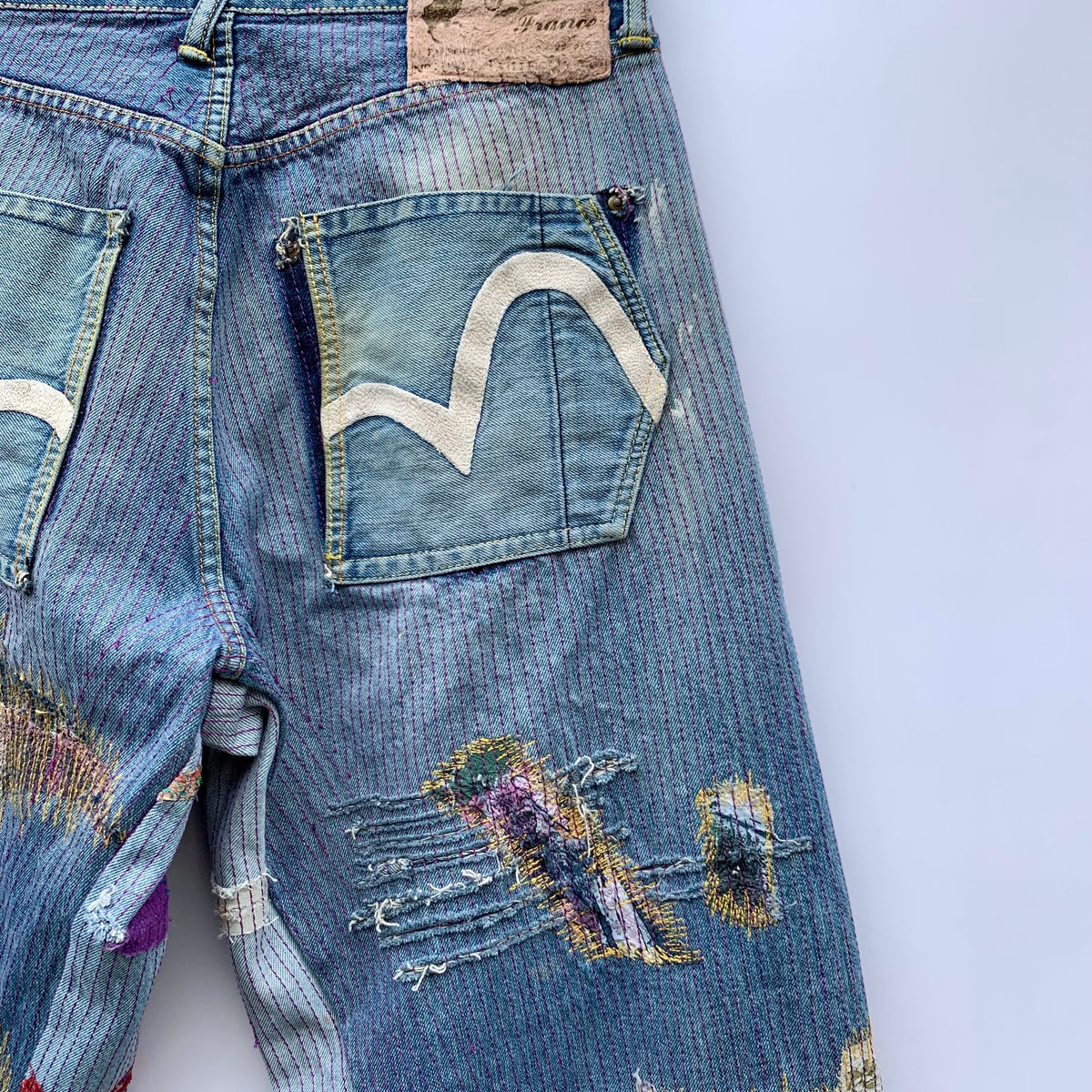 Jeans Evisu Japan Custom Sashiko Rework Tg.32