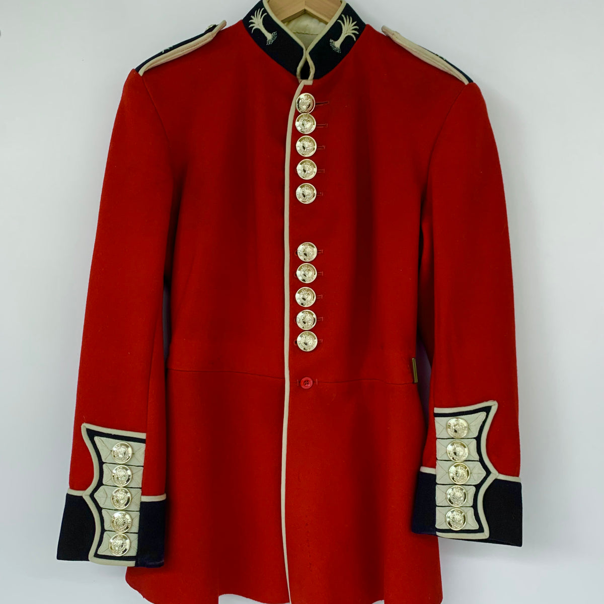 Tunica rossa cerimoniale British Army Irish Guards Red Coat originale in lana