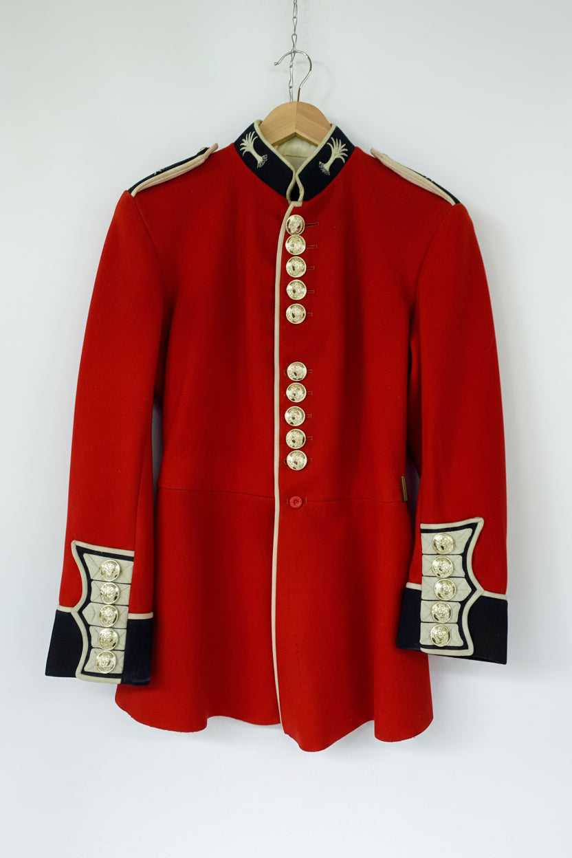 Tunica rossa cerimoniale British Army Irish Guards Red Coat originale in lana