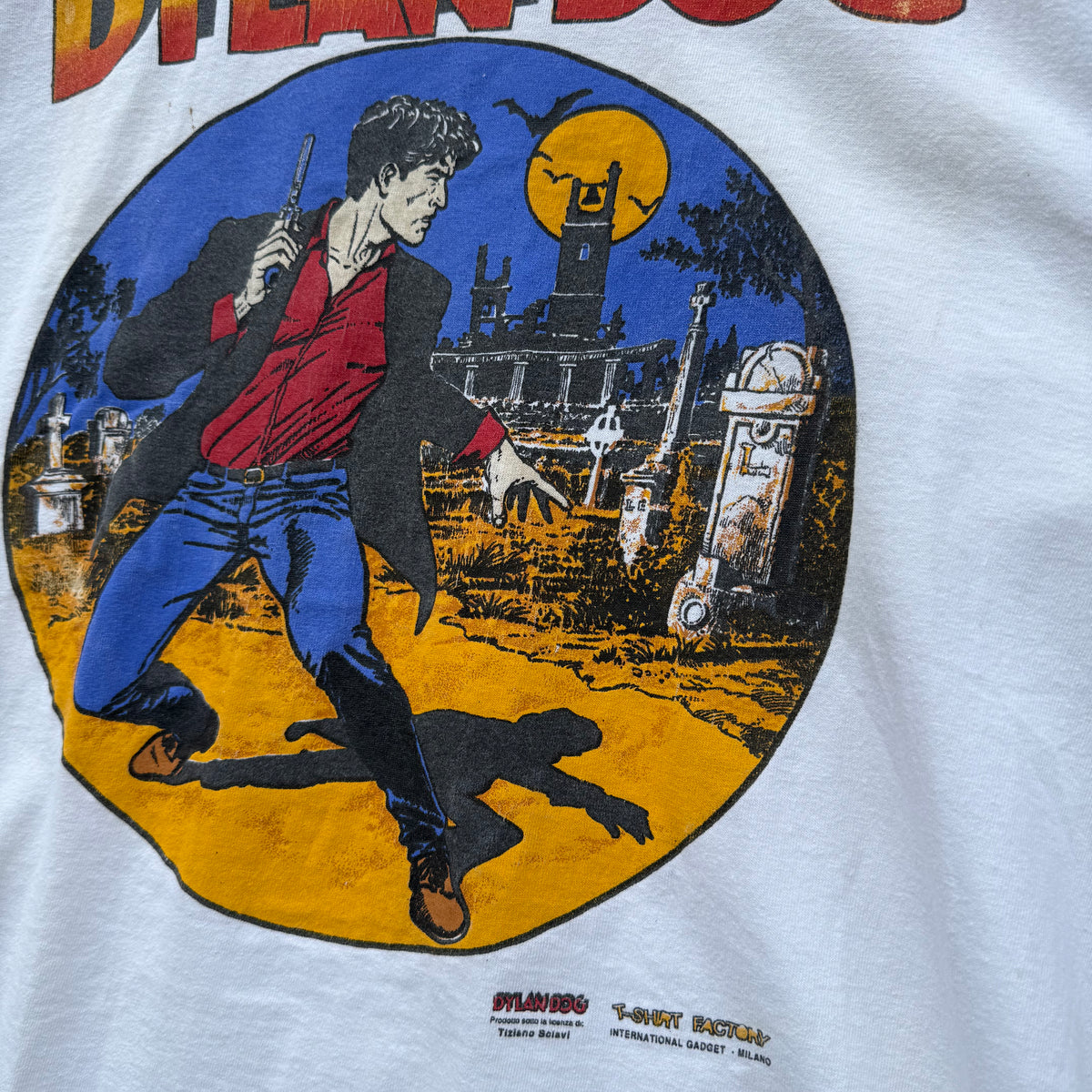 T-Shirt Vintage Dylan Dog 90’s Screen Stars Tiziano Sciavi single stitch tee