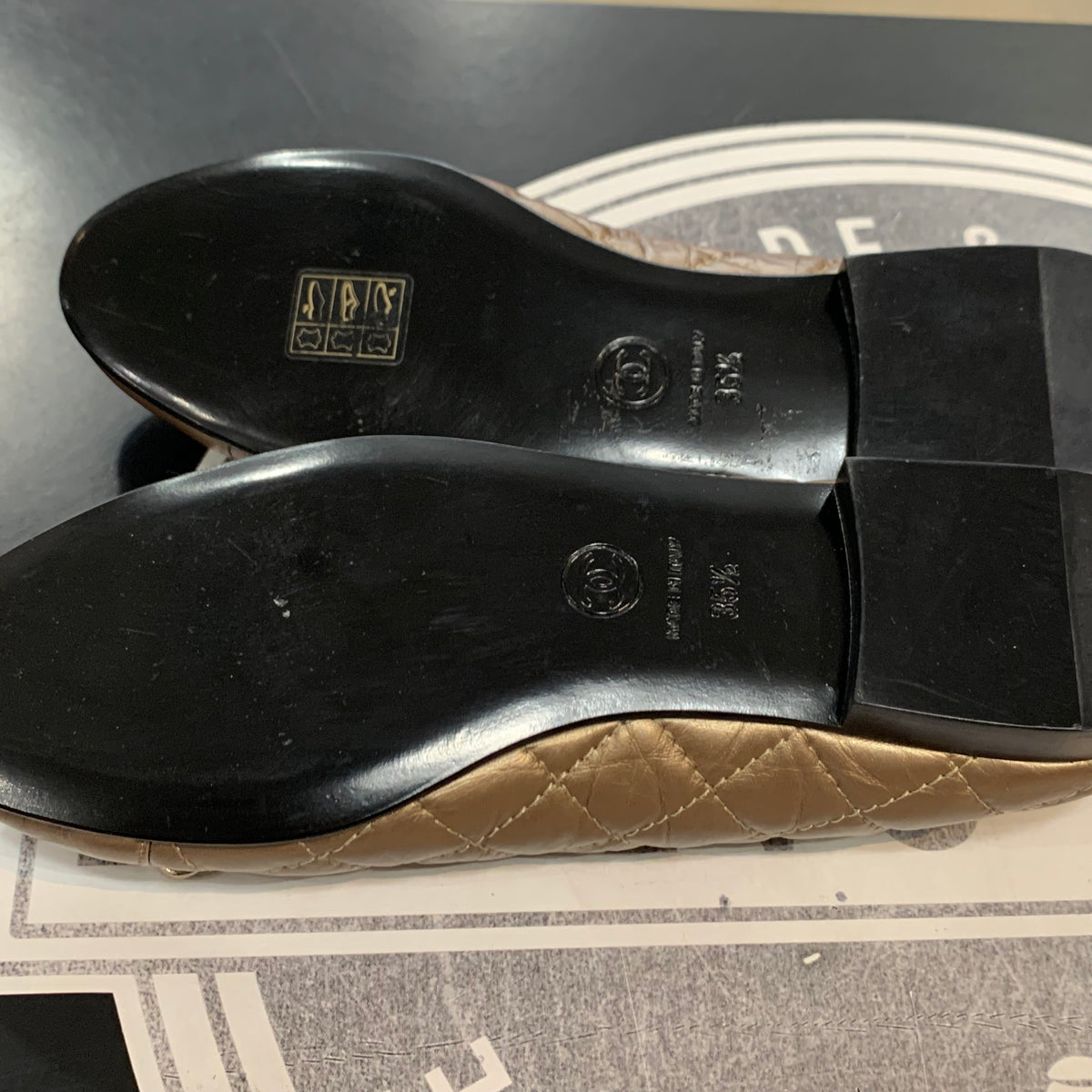 Ballerine in Pelle Chanel trapuntate 35,5