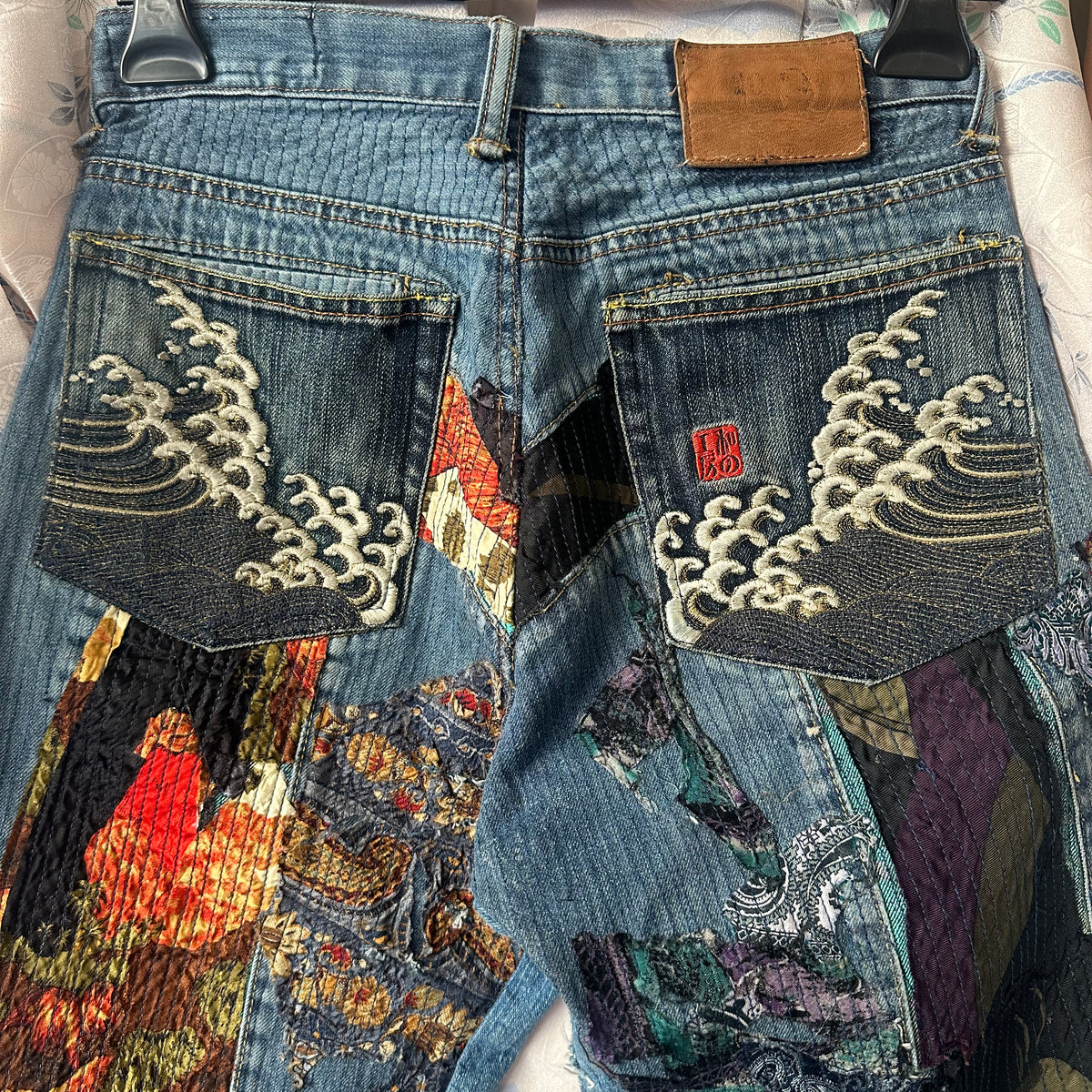 Jeans Evisu Rework Japan Embroidered Tg.32