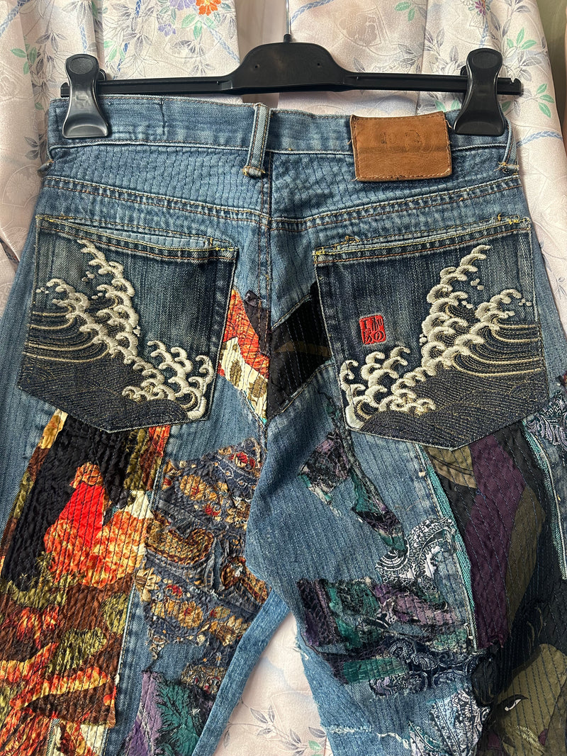 Jeans Evisu Rework Japan Embroidered Tg.32