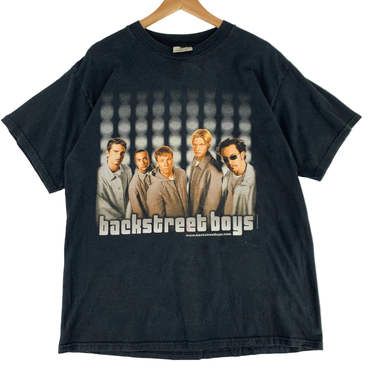 T-shirt vintage Backstreet Boys nera anni 90 stampa frontale band Winterland USA