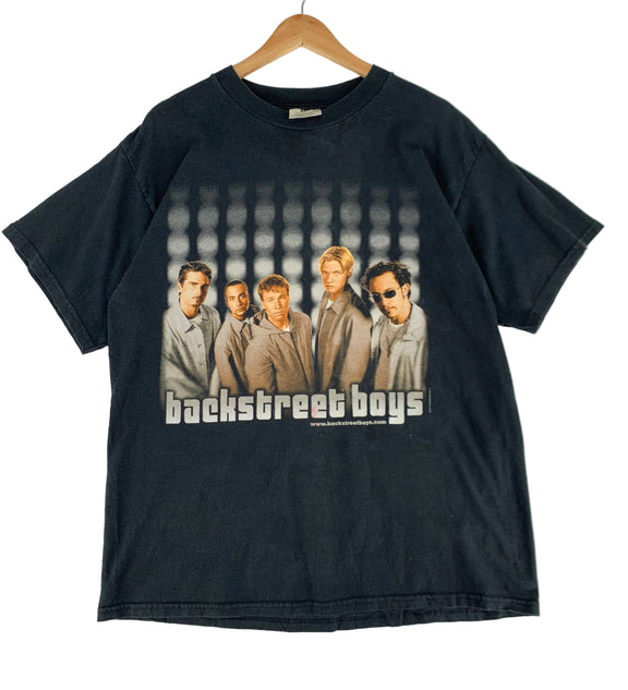 T-shirt vintage Backstreet Boys nera anni 90 stampa frontale band Winterland USA