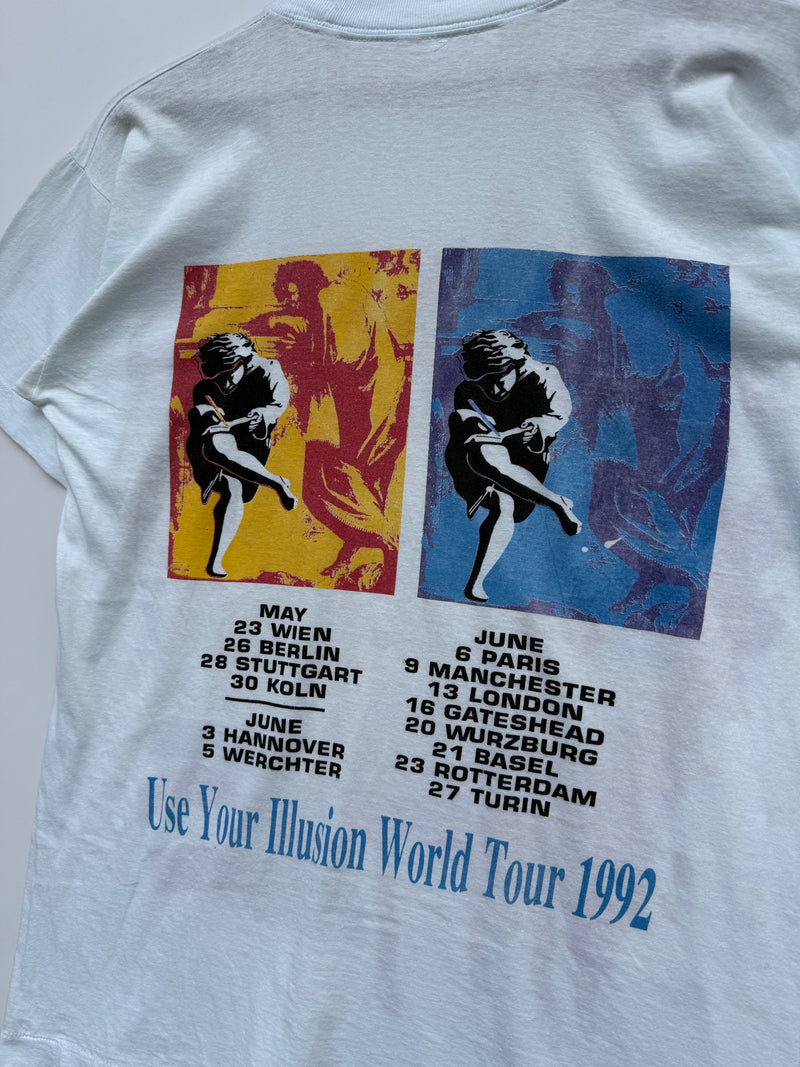 T-Shirt Vintage Guns N’ Roses 1992 Use Your Illusion World Tour single stitch tee