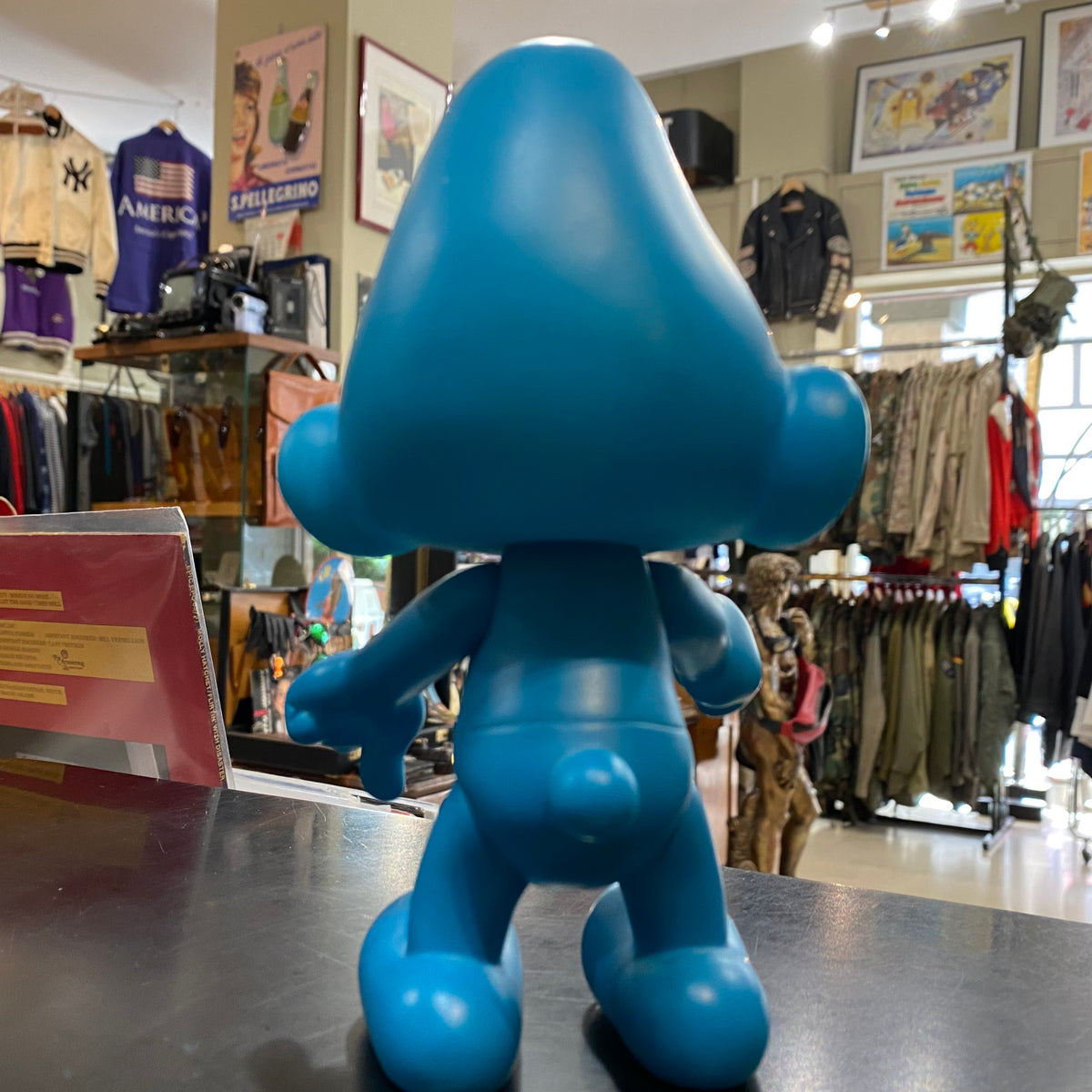 Puffo Jokey Smurf Leblon-Delienne - Scultura resina Pop Art