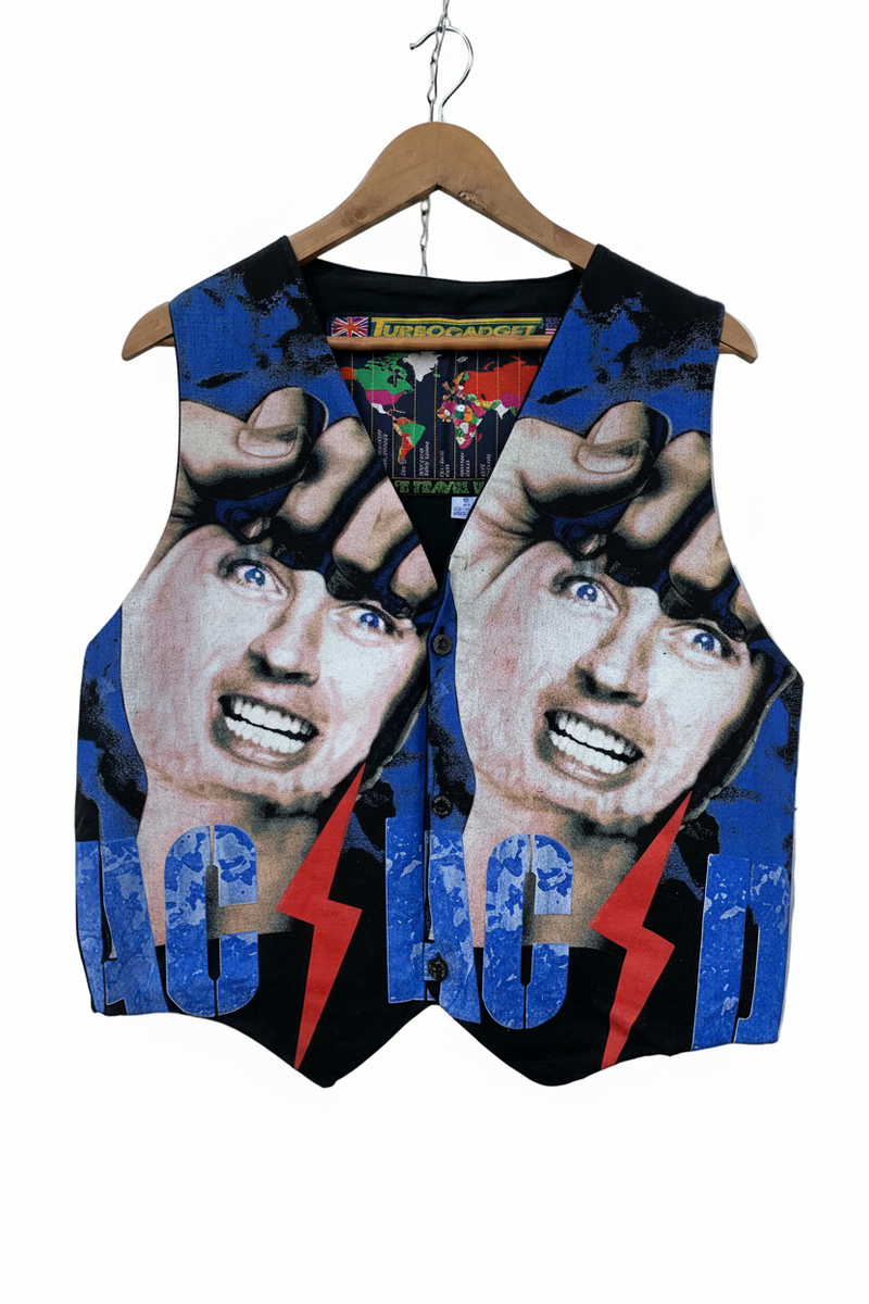 Gilet AC/DC vintage - Turbogadget, tg. XL
