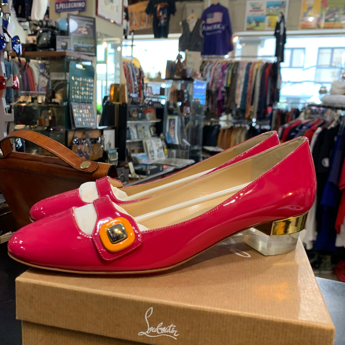 Ballerine Christian Louboutin in pelle rossa numero 39 con scatola originale Made in Italy