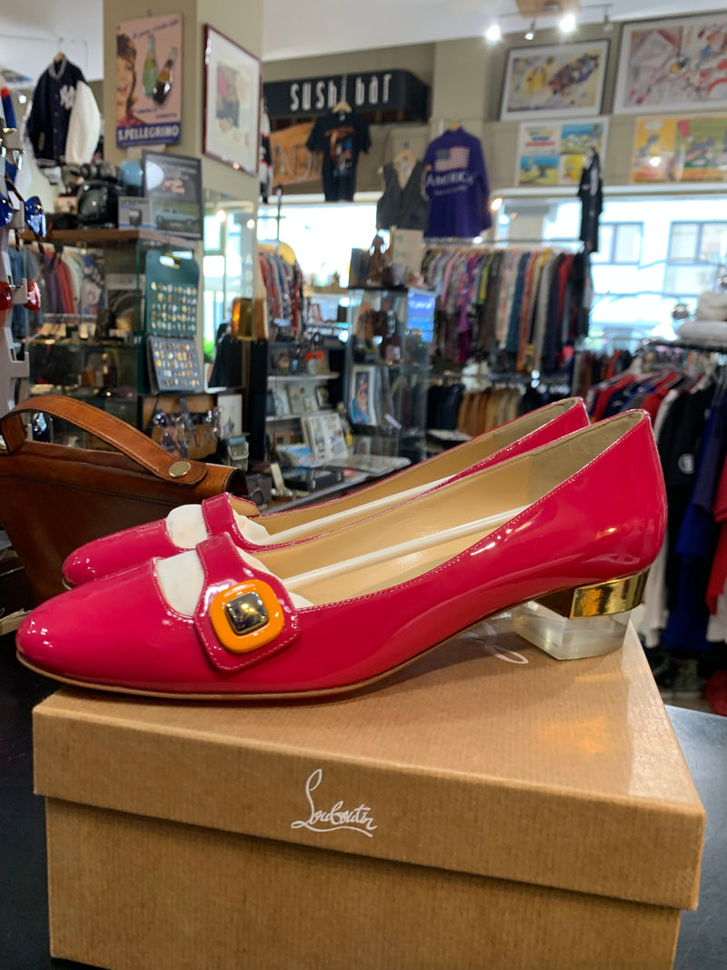 Ballerine Christian Louboutin in pelle rossa numero 39 con scatola originale Made in Italy
