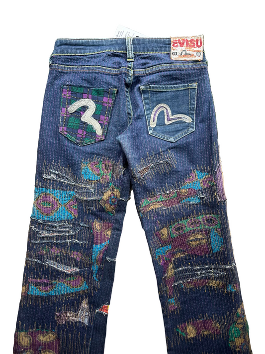 Jeans Evisu Japan Custom Sashiko Rework Tg.28