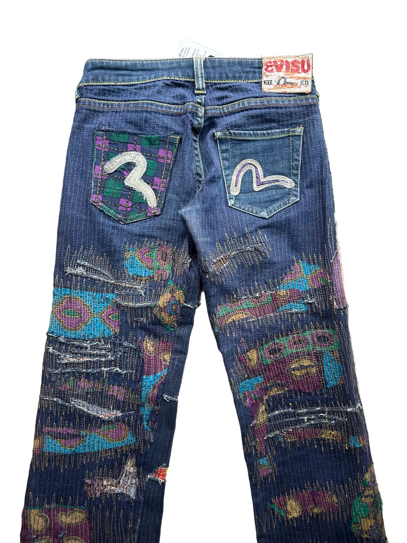 Jeans Evisu Japan Custom Sashiko Rework Tg.28