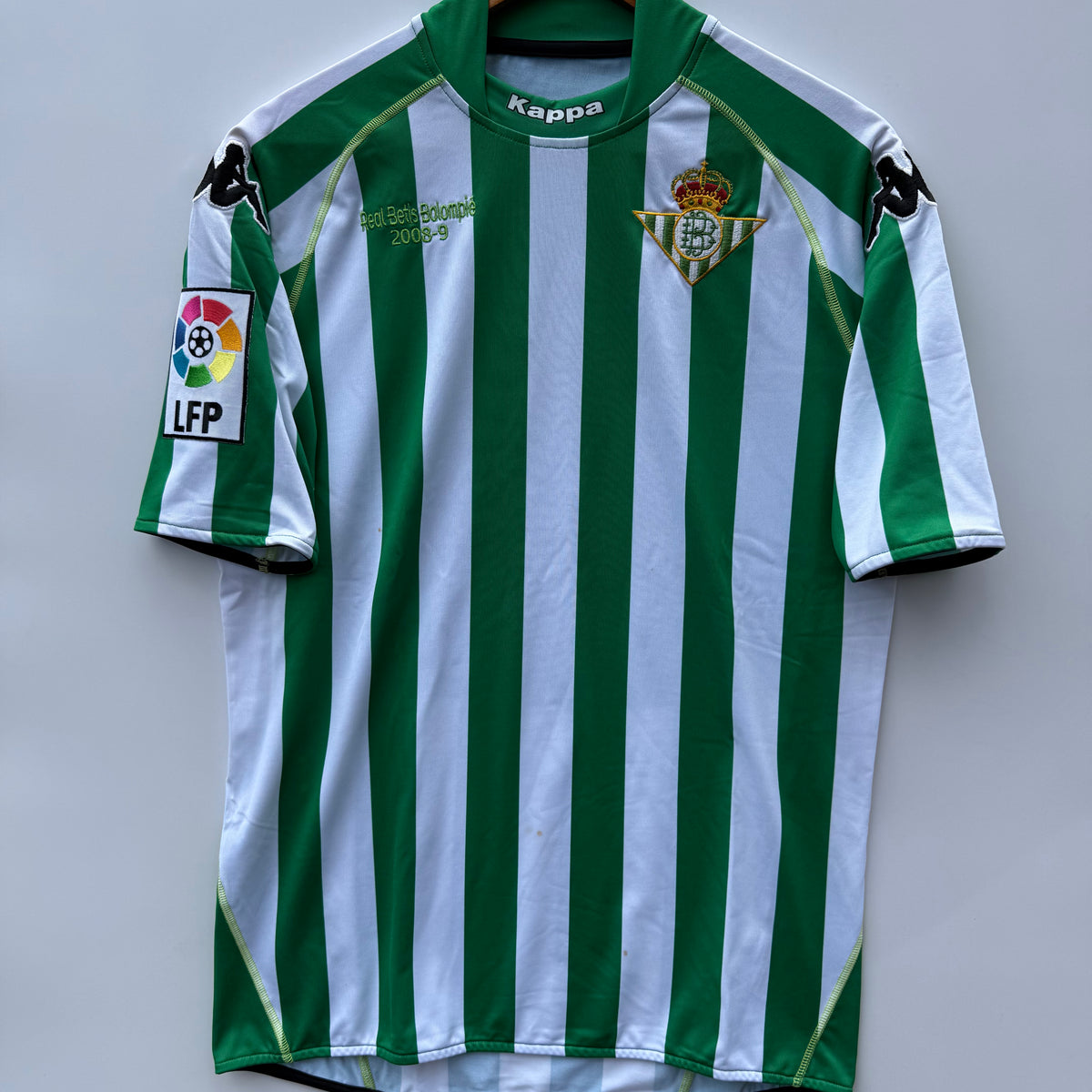 Maglia Calcio Robe di Kappa Real Betis Balompie 2008/09 tg. M