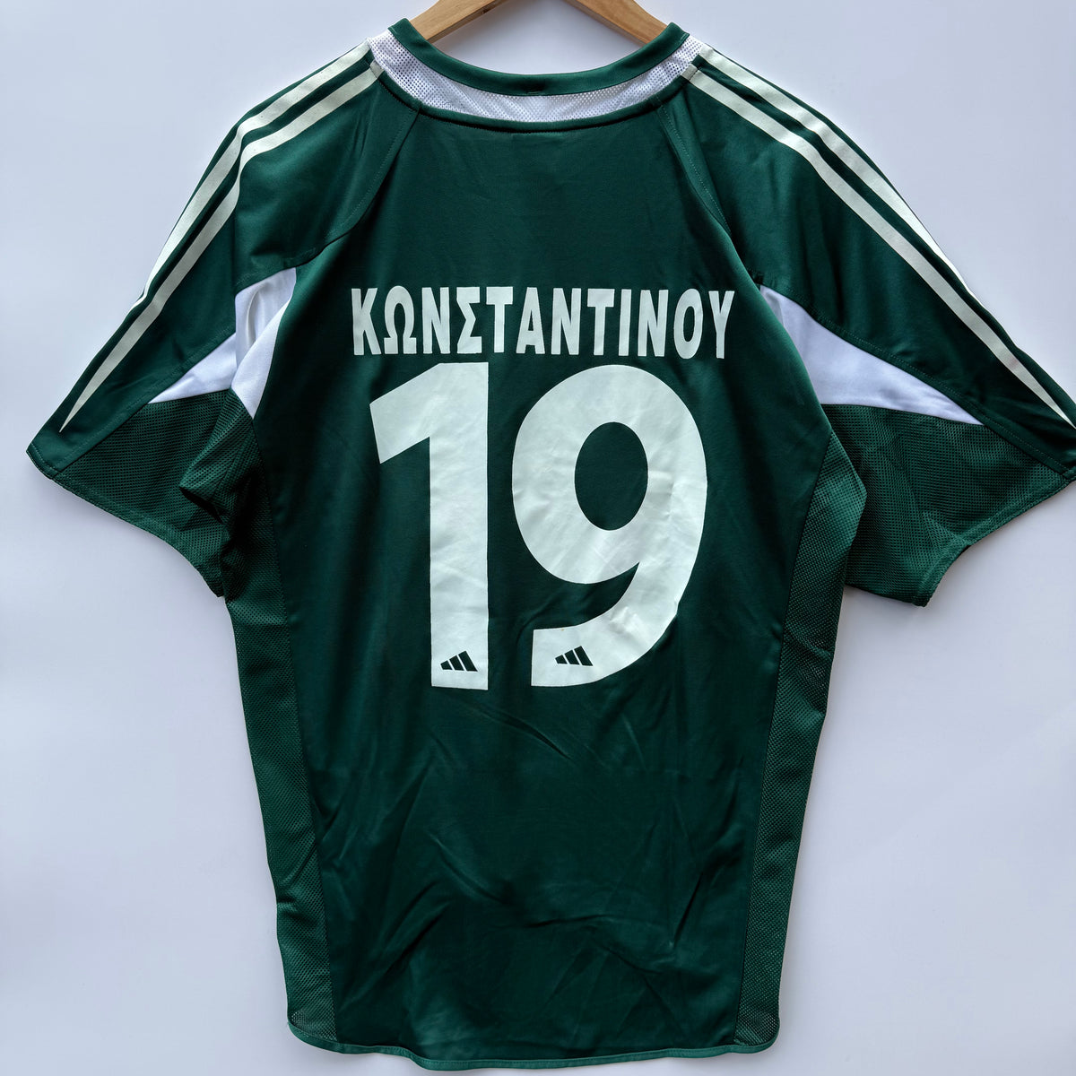 Maglia Calcio Adidas Panathinaikos 19 Konstantinou 2004/05 home kit tg. M