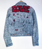 Giacca Jeans LOVE/HATE Artwork TgM