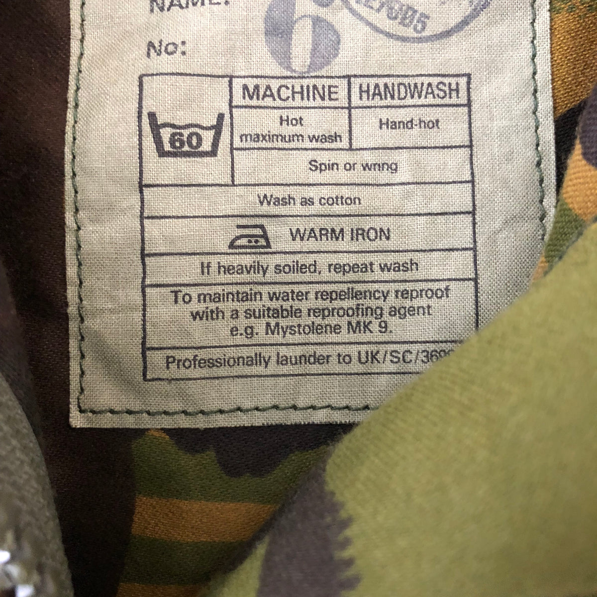 giacca militare smok NATO combat UK VTG 90's TG/XL
