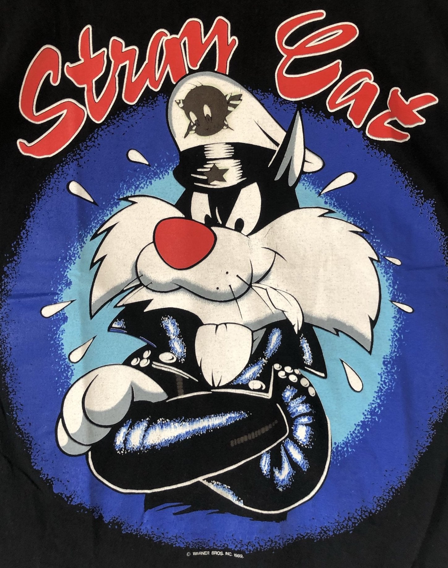 T shirt Warner Stray Cat 1989 USA TgS