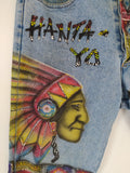 Jeans Handprint Lakota Tribute