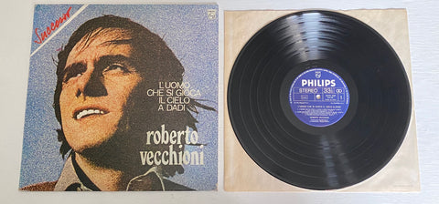 LP ROBERTO VECCHIONI - L’UOMO CHE SI GIOCA IL CIELO A DADI ITALY PRESS ANNO 1973