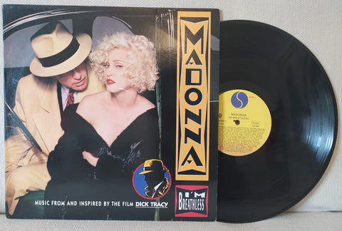 LP MADONNA MUSIC FROM AND INSPIRED BY THE FILM DICK TRACY I'M BREATHLESS
