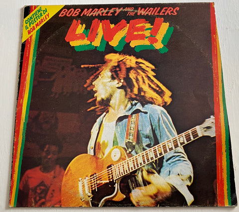 LP BOB MARLEY AND THE WAILERS -LIVE! ANNO 1975 ITALY PRESS